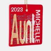 Tante Extraordinaire CUSTOM Keramisch Ornament (Rechts)