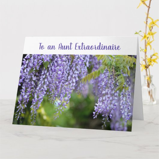 Tante Extraordinare BAE Moederdag Lief Elegant Kaart (Gele Bloem)