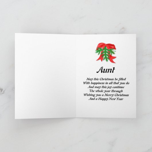 Tante Feestdagen Kaart (Binnen)