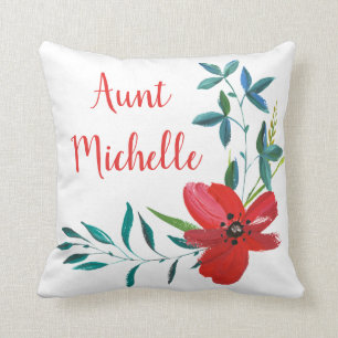 Tante Floral Name Typography Kussen