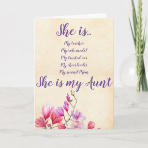 Tante Flowers Verjaardag Kaart