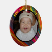 Tante foto-cadeau-Label en -versiering Keramisch Ornament (Rechts)