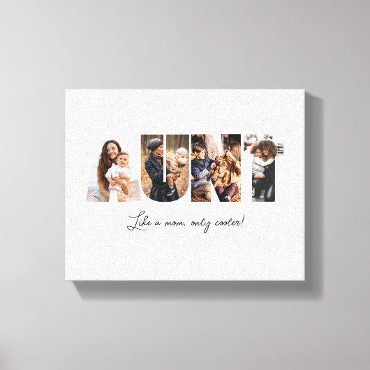 Tante foto collage Canvas afdrukken (Voorkant)