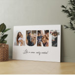 Tante foto collage Canvas afdrukken<br><div class="desc">Dit is een fotocollage die het woord AUNT samen met een douanebericht uitspreidt. Dit is het perfecte cadeau voor een tante voor tante's dag,  haar verjaardag of Kerstmis.</div>