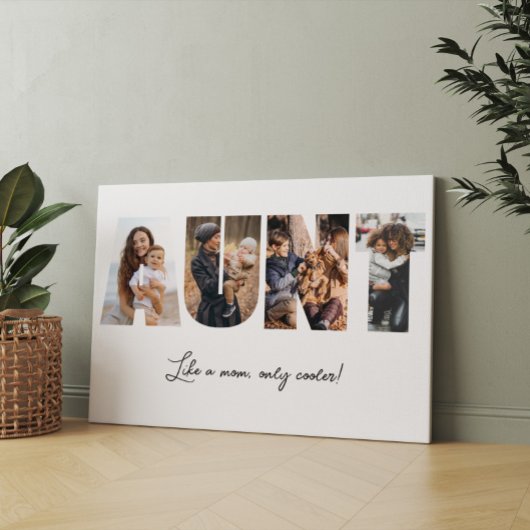 Tante foto collage Canvas afdrukken