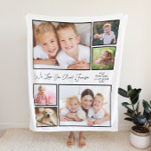 Tante Foto Collage Wit Fleece Deken