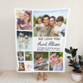 Tante fotocollage fleece deken