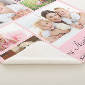 Tante fotocollage roze sherpa deken (3/4)