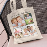 Tante foto's gepersonaliseerd tote bag<br><div class="desc">Geef een favoriete tante een unieke aangepaste canvas tas met een collage van 6 foto's van haar neven en nichten,  familie,  huisdieren,  enz.,  Hun namen,  "Ik hou van je" of "We houden van je",  en of ze "Tante",  "Tante",  "Tia",  enz. wordt genoemd.</div>
