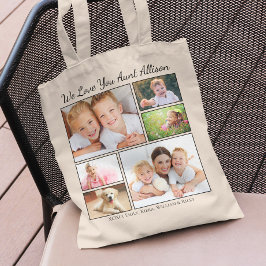 Tante foto's gepersonaliseerd tote bag