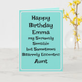 Tante Funny Birthday Kaart (Gele Bloem)