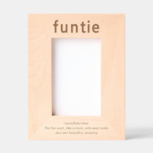 Tante Funny Definition Laser geëtst Afbeelding Lij Gegraveerde Lijstjes (Voorkant)