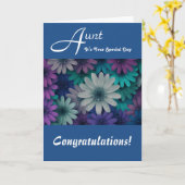 Tante - Gefeliciteerd / Met het worden van een ver Kaart (Gele Bloem)