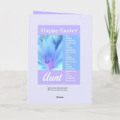 TANTE - Gelukkige Pasen met Lelie Feestdagen Kaart (Achterkant)