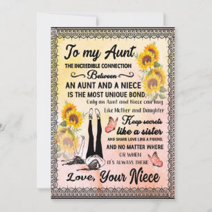 Tante Geschenken   Brief aan mijn tante Liefde van Kaart