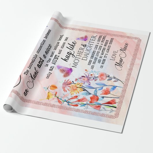 Tante Geschenken | Brief Aan Mijn Tante Liefs Van  Cadeaupapier (Uitgerold)