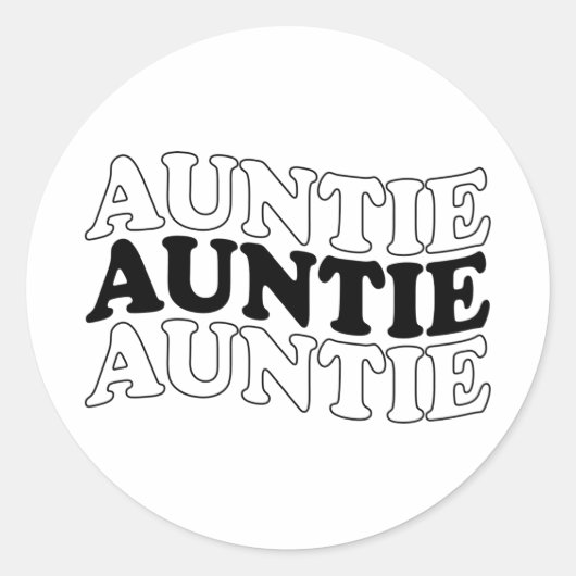 Tante gestapelde favoriete tante Life Ronde Sticker (Voorkant)
