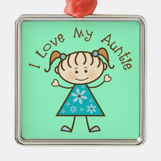 Tante Gift I Love My Auntie Ornament Keepslag (Voorkant)