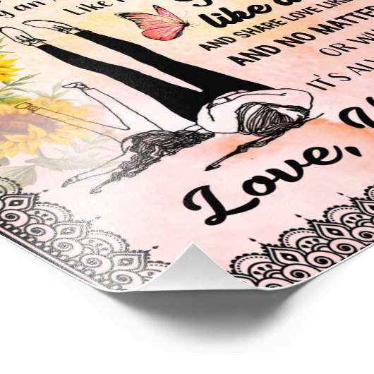 Tante Gifts | Brief aan mijn tante Love van Niece Foto Afdruk (Hoek)