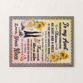 Tante Gifts | Brief aan mijn tante Love van Niece Legpuzzel (Horizontaal)