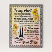 Tante Gifts | Brief aan mijn tante Love van Niece Legpuzzel (Verticaal)