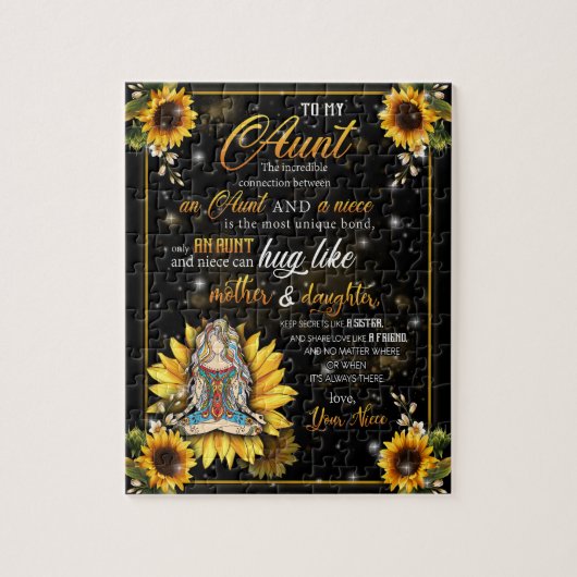 Tante Gifts | Brief aan mijn tante Love van Niece Legpuzzel (Verticaal)