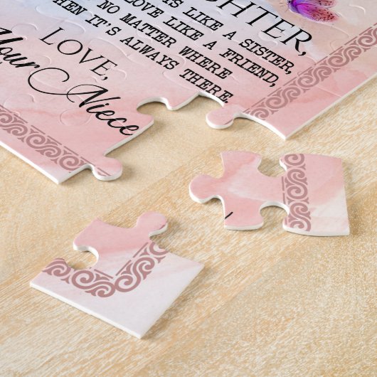 Tante Gifts | Brief aan mijn tante Love van Niece Legpuzzel (Zijkant)