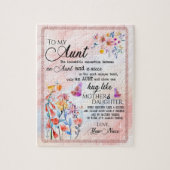 Tante Gifts | Brief aan mijn tante Love van Niece Legpuzzel (Verticaal)