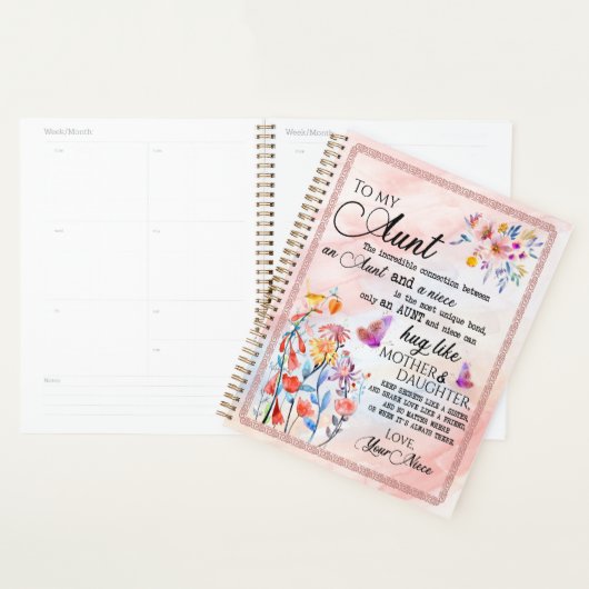 Tante Gifts | Brief aan mijn tante Love van Niece Planner (Display)