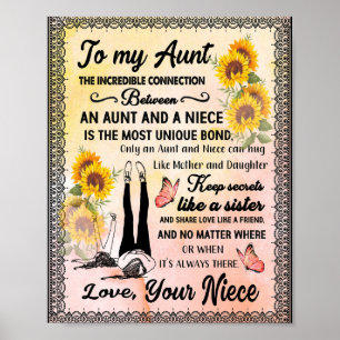 Tante Gifts   Brief aan mijn tante Love van Niece Poster