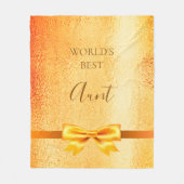 Tante gouden boog elegant fleece deken (Voorkant)