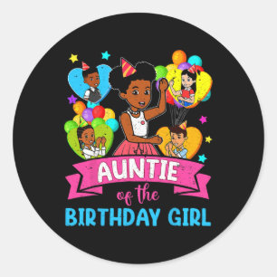 Tante Gracie's Corner Birthday Dolls Schattigee Pa Ronde Sticker