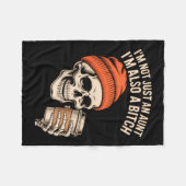 Tante Grappig Skelet Tante Fleece Deken (Voorkant (Horizontaal))