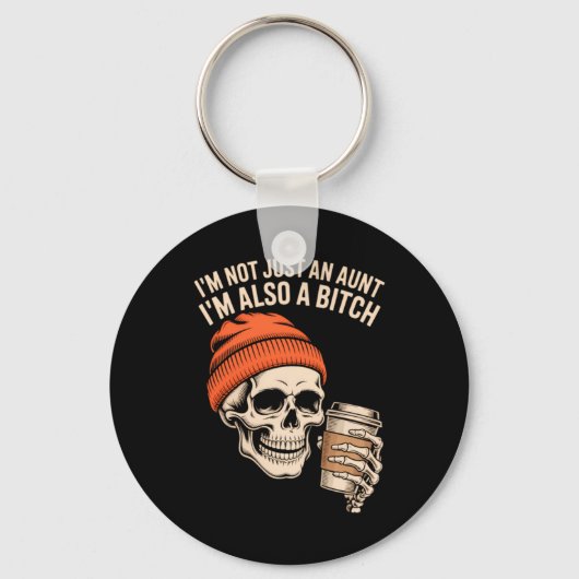 Tante Grappig Skelet Tante Sleutelhanger (Voorkant)