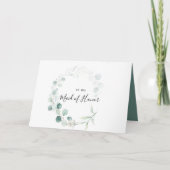 Tante Groen Eucalyptus Bruidsmeisje Bedankt (Voorkant)