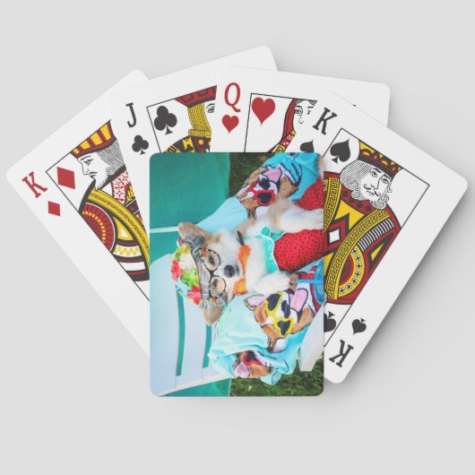 Tante Gussy corgi speelkaarten (Achterkant)