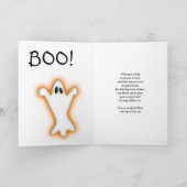 Tante Halloween heks kat pompoen jack op lantaarn Kaart (Binnen)