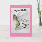 Tante Happy Birthday Joyful Bird Kaart (Voorkant)