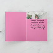 Tante Happy Birthday Joyful Bird Kaart (Binnen)