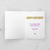 Tante Happy Birthday Modern Gold Typografie Kaart (Binnen)