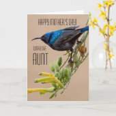 Tante / Happy Moederdag - Zonnevogel Kaart (Gele Bloem)
