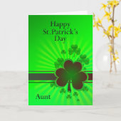 Tante, Happy St Patrick's dagkaart Kaart (Gele Bloem)