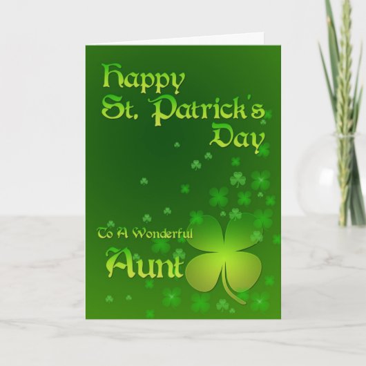Tante, Happy St Patrick's dagkaart Kaart (Voorkant)