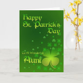 Tante, Happy St Patrick's dagkaart Kaart (Gele Bloem)