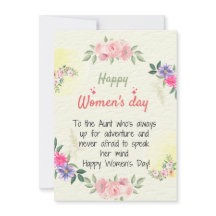 Tante - Happy Women's Day Wenskaart