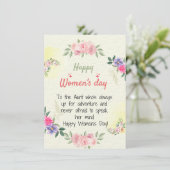 Tante - Happy Women's Day Wenskaart Feestdagenkaart (Staand voorkant)