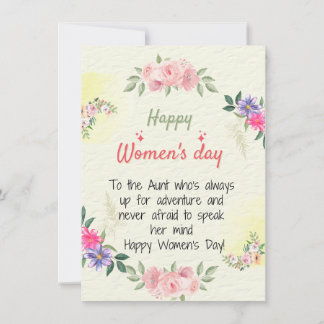 Tante - Happy Women's Day Wenskaart Feestdagenkaart