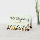 Tante Herfst Foliage Thanksgiving Kaart (Voorkant)