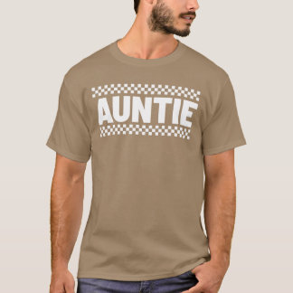 Tante Hosting Race Pit Crew Checkered Verjaardag P T-shirt