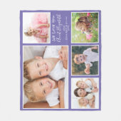 Tante houdt van je Paarse fotocollage Fleece Deken (Voorkant)